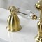 Kingston Brass Widespread Kitchen Faucet with Brass Sprayer, Brushed Brass KB1797WLLBS - alternate 2